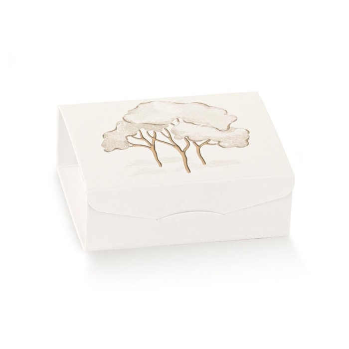 GIFT 80x80x30 INTRECCI AVORIO ST CALDO CON INSERTO